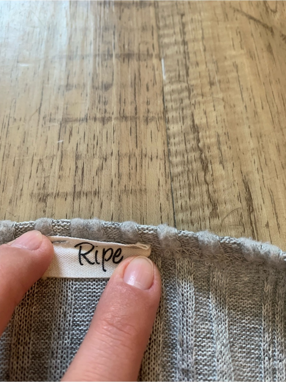 Ripe Grey Fuzzy Long Cardigan - Picture 3 of 5